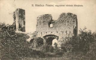 Nagysáros, II. Rákóczi ferenc várának főbejárata, Holénia Béla kiadása / entrance of the castle