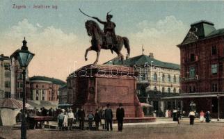 Zagreb, Jelacicev trg. / square, shop of J. Fuchs