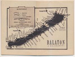 1951 Balaton IBUSZ útikalauz. Budapest, Közlekedés és Mélyépítéstudományi Könyv és Folyóiratkiadó Vá...