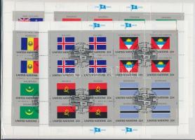 1986 ENSZ Államok zászlói (VII.) sor + kisív sor Mi 499-514