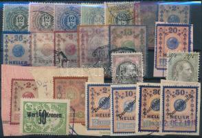 Ausztria 22 klf okmánybélyeg és levélzáró