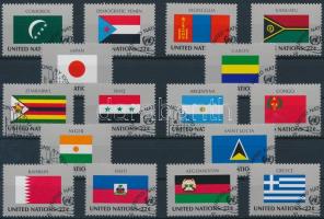 1987 ENSZ Államok zászlói (VIII.) sor + kisív sor Mi 524-539