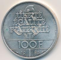 Franciaország 1986. 100Fr Ag "Szabadságszobor centenáriuma" T:2 
France 1986. 100 Francs A...