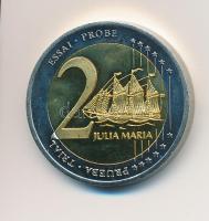 Litvánia 2004. 2EUR próbaveret T:BU
Lithuania 2004. 2 Euro trial strike C:BU