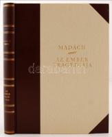 Madách Imre: Az ember targédiája. Bp., 1958, Magyar Helikon. Kiadói félbőr kötésben. 1484/2100. Karton mappában. Szép állapotban, bibliofil példány!