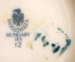 Hollóházi Jurcsák tervezte váza, matricás, jelzett, hibátlan, m:24,5 cm