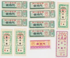 Kína 40db-os rizsjegy tétel T:I-,II
China 40pcs of rice coupons C:AU,XF