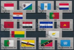 1989 ENSZ Államok zászlói (X.) sor + kisív sor Mi 579-594