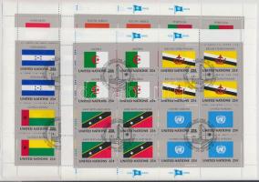 ENSZ Államok zászlói (X.) sor + kisív sor UNO Flags of the States (X.) set + mini sheet set