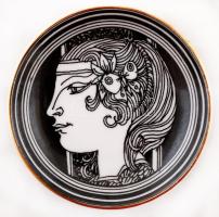 Hollóházi Szász Endre tervezte tálkák, tányér, ékszeres doboz, matricás, jelzett, hibátlan, összesen...