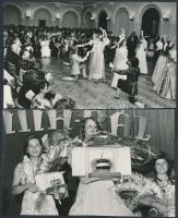 cca 1975 Balatonfüred, Anna-bál, 2 db fotó, 11x18 cm