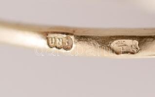 Arany 14K gyűrű cirkón kővel, jelzett, méret:57, bruttó:2 g