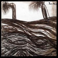 Jean Paul jelzéssel: Téli táj, olaj, fa, 59×59 cm