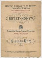 1920. Magyar Országos Központi Takarékpénztár névre szóló betétkönyve