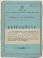1946. "Magyar Leszámítoló- és Pénzváltó-Bank" névre szóló betétkönyve