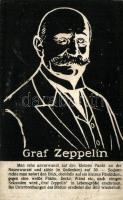 Graf Zeppelin, optical illusion postcard, Graf Zeppelin, optikai csalódás