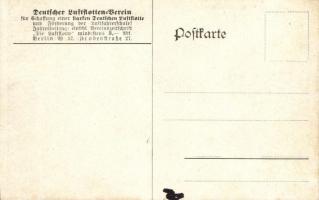 Német repülő Párizs felett Deutscher Flieger über Paris; Deutscher Luftflotten-Verein / German airfo...