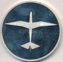 Svájc 1976. "AECS (Aero-Club) 1901-1976" jelzett Ag emlékérem (15g/0.900/32mm) T:PP ujjlen...