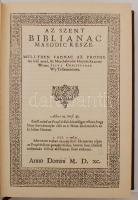 Vizsolyi Biblia 1590 I-II. Hasonmás kiadás, kísérőfüzet nélkül. Bp., 1981, Helikon. Díszes, domborny...