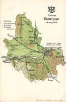 Esztergom vármegye térképe; kiadja Károlyi Gy. / Map of Esztergom county (EB)