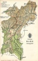 Bars vármegye térképe; kiadja Károlyi Gy. / Map of Bars county