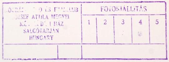 cca 1980 Ujvári József: Tour Eiffel, feliratozott vintage fotóművészeti alkotás, 30x40 cm