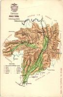 Abaúj-Torna vármegye térképe; kiadja Károlyi Gy. / Map of Abaúj-Torna county (fa)
