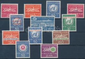 1959-1963 12 klf bélyeg (közte felülnyomott bélyegek), 1959-1963 12 diff. stamps (some with overprint)