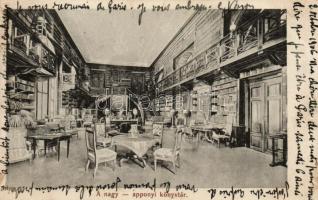 Nagyappony, Appony; könyvtár belső / library interior
