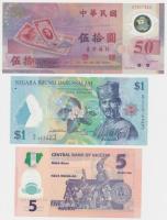 Taiwan 1999. 50Y + Brunei 2011. 1$ + Nigéria 2013. 5N T:I Taiwan 1999. 50 Yuan + Brunei 2011. 1 Dollar + Nigeria 2013. 5 Naira C:UNC