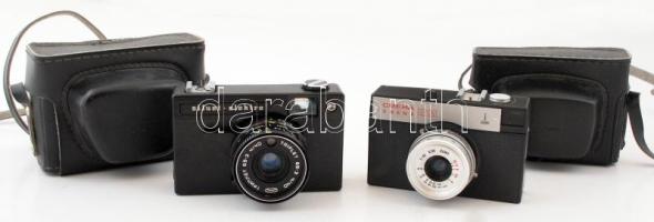 Smana 8M és egy siluet elektro fényképezőgép, eredeti tokjában, összesen: 2 db