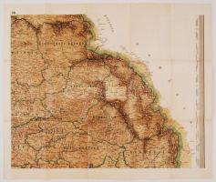 cca 1880-1910 Kelet-Erdély térképe, lépték nélkül, kiadó nélkül, 56,5×70 cm