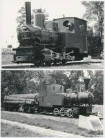 4 db MODERN mozdony témájú fekete-fehér motívum lap, kiváló minőségű /4 modern black and white motive cards, excellent quality