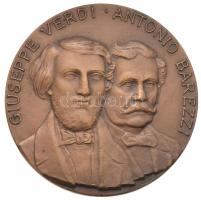 Olaszország 1979. &quot;Giuseppe Verdi - Antonio Barezzi / Verdi barátai kulturális társaság&quot; Br emlékérem (60mm) T:2 Italy 1979. &quot;Giuseppe Verdi - Antonio Barezzi / Associazione Culturale Amici di Verdi&quot; Br commemorative medal (60mm) C:XF