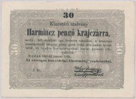1849. 30Kr "Kossuth bankó" T:I-,II Hungary 1849. 30 Krajczár C:AU,XF Adamo G103