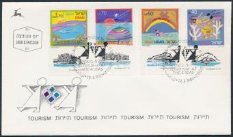 Turizmus tabos sor FDC, Tourism set with tab on FDC