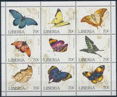 Lepke kisív Butterflies minisheet