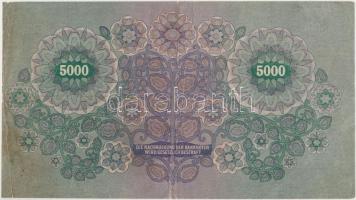 Ausztria/Osztrák-Magyar Bank 1922. 5000K T:III
Austria/Oesterreichisch-Ungarische Bank 1922. 5000 Kr...