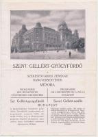 1925 Szent Gellért-Gyógyfürdő a Székesfővárosi zenekar hangversenyének műsora, pp.: 4, 18x12cm
