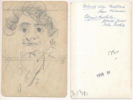 1918 A kékszakállú herceg vára c. Bartók-opera főszereplői: Kálmán Oszkár (1887-1971) operaénekes (a...