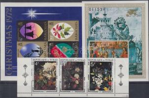 Karácsony motívum tétel 34 db bélyeg és 2 db blokk 2 stecklapon Christmas 34 stamps, 2 blokcs on 2 s...