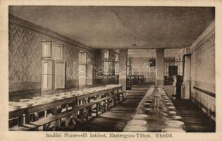 Esztergom, Tábor, Szalézi Fiúnevelő Intézet, ebédlő, belső