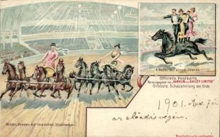 Barnum and Bailey, Grösste Schaustellung der Erde. Wildes Rennen / Circus advertisement, litho