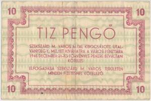 Szekszárd 1945.01.31. 10P utalványjegy T:III