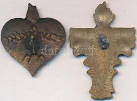 ~1930. "A Felvidékért" Br kitűző + "Trianon" Br kitűző T:2 tű mindkettőről letör...