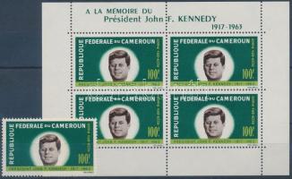 1964 Kennedy elnök bélyeg Mi 420 + blokk Mi 3