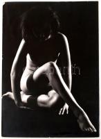 cca 1975 Jelzés nélküli aktfotó, kartonra kasírozva, egyik sarkán törésnyommal, 40x30 cm
