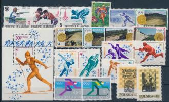 Sports, Olympics motive, European countries 1979-1980 2 individual values + 5 sets + 1 block, Sport, Olimpia motívum, európai országok 1979-1980 2 klf önálló érték + 5 klf sor + 1 blokk
