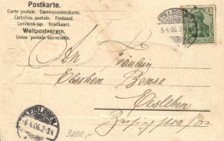 Strassbourg, Strassburg, coat of arms Emb. litho