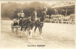 Concours hippique; Postkarten-Verlag Brüder Kohn / K.u.K. officer, horse race, photo